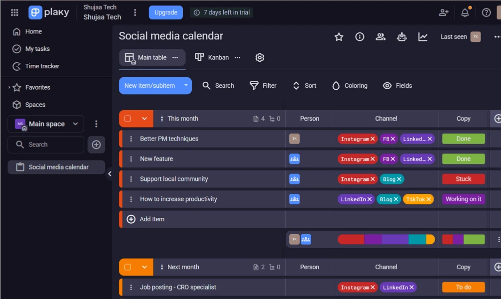 Plaky Web/Desktop screenshot 4